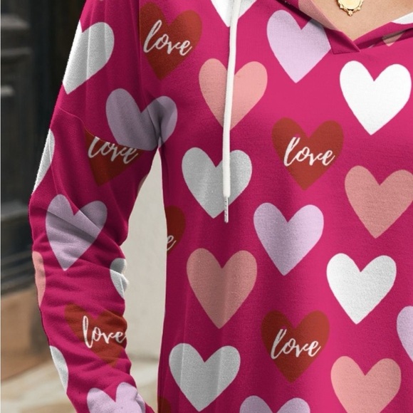 Cupid's Arrow Pink Heart Hoodie - Picture 3 of 4